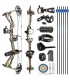 KIT ARCO COMPUESTO DRAGON X8 HUNTER PRO   10-70LBS  18"-31"   CAMO