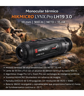 Monocular térmico HIKMICRO LYNX Pro LH19 3.0  900 m