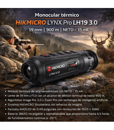 Monocular térmico HIKMICRO LYNX Pro LH19 3.0  900 m