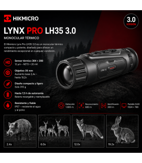 Monocular térmico HIKMICRO Lynx Pro LH35 3.0 1800m