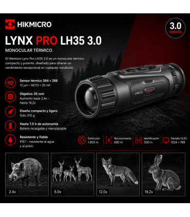 Monocular térmico HIKMICRO Lynx Pro LH35 3.0 1800m