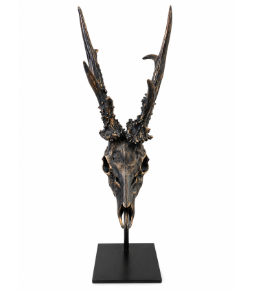 Escultura de Corzo con Peana Metálica  Decoración de Caza