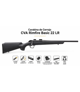 Carabina CVA Rimfire Basic .22 LR | Rifle Cerrojo CVA
