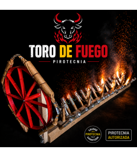 Toro de Fuego con Silbatos y Gran Rueda Final