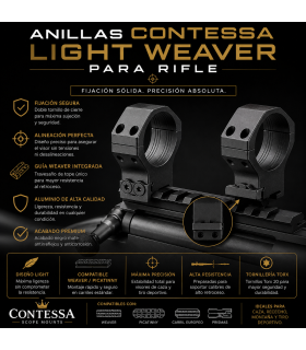 Anillas Contessa  Light Weaver  para Rifle