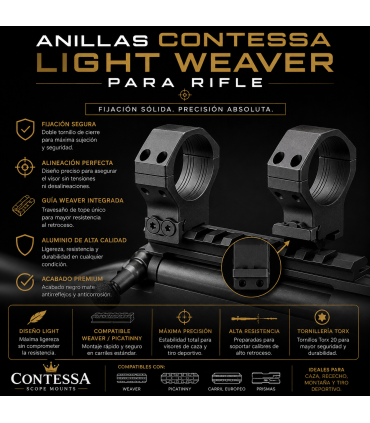 Anillas Contessa  Light Weaver  para Rifle