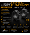 Anillas Contessa Light PICATINNY Tubo 30 mm para Rifle