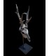 Escultura de Corzo Plata Decorativa con Peana Metálica | Decoración de Caza