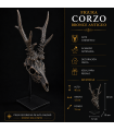 Escultura  Corzo Bronce Envejecido  con Peana Metálica