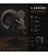 Escultura de Carnero Bronce Envejecido Decorativa con Peana Metálica