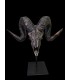 Escultura de Carnero Bronce Envejecido con Peana Metálica | Decoración Cinegética