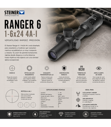Visor Steiner Ranger 6 1-6x24 Retícula 4A-I