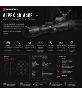 Visor digital nocturno y diurno Alpex 4K A40E Lite HIKMICRO