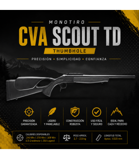 Rifle Monotiro CVA Scout TD Thumbhole Desmontable