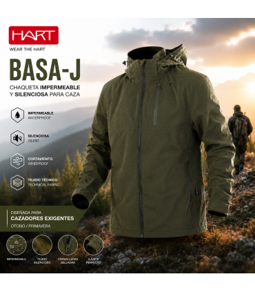 Chaqueta HART BASA-J Impermeable y Silenciosa para Caza | Otoño y Primavera