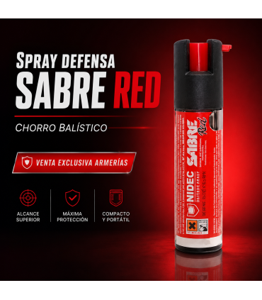 Spray SABRE RED P22-OC 22 ml  Chorro Balístico
