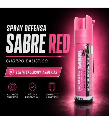 Spray SABRE RED ROSA P22-OC 22 ml  Chorro Balístico