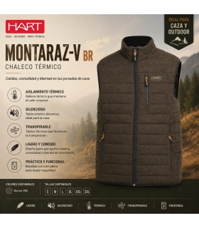 Chaleco HART MONTARAZ-V BR Acolchado Ligero y Silencioso