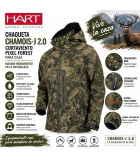 Chaqueta HART CHAMOIS-J 2.0 Cortaviento Pixel Forest