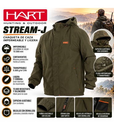 Chaqueta Chubasquero HART STREAM-J Impermeable para Caz