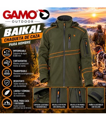 Chaqueta GAMO Baikal de Caza softshell